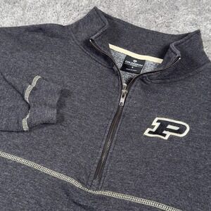 Colosseum Purdue Boilermakers 1/4 Zip Pullover Men's Small Gray Embroidered